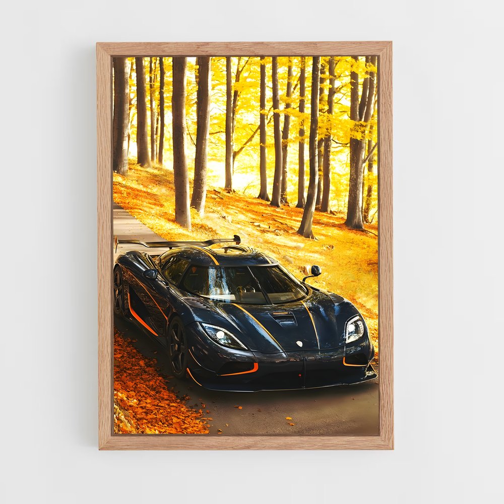 Poster Vitesse élégance arbres – affiche Koenigsegg (vue 4)